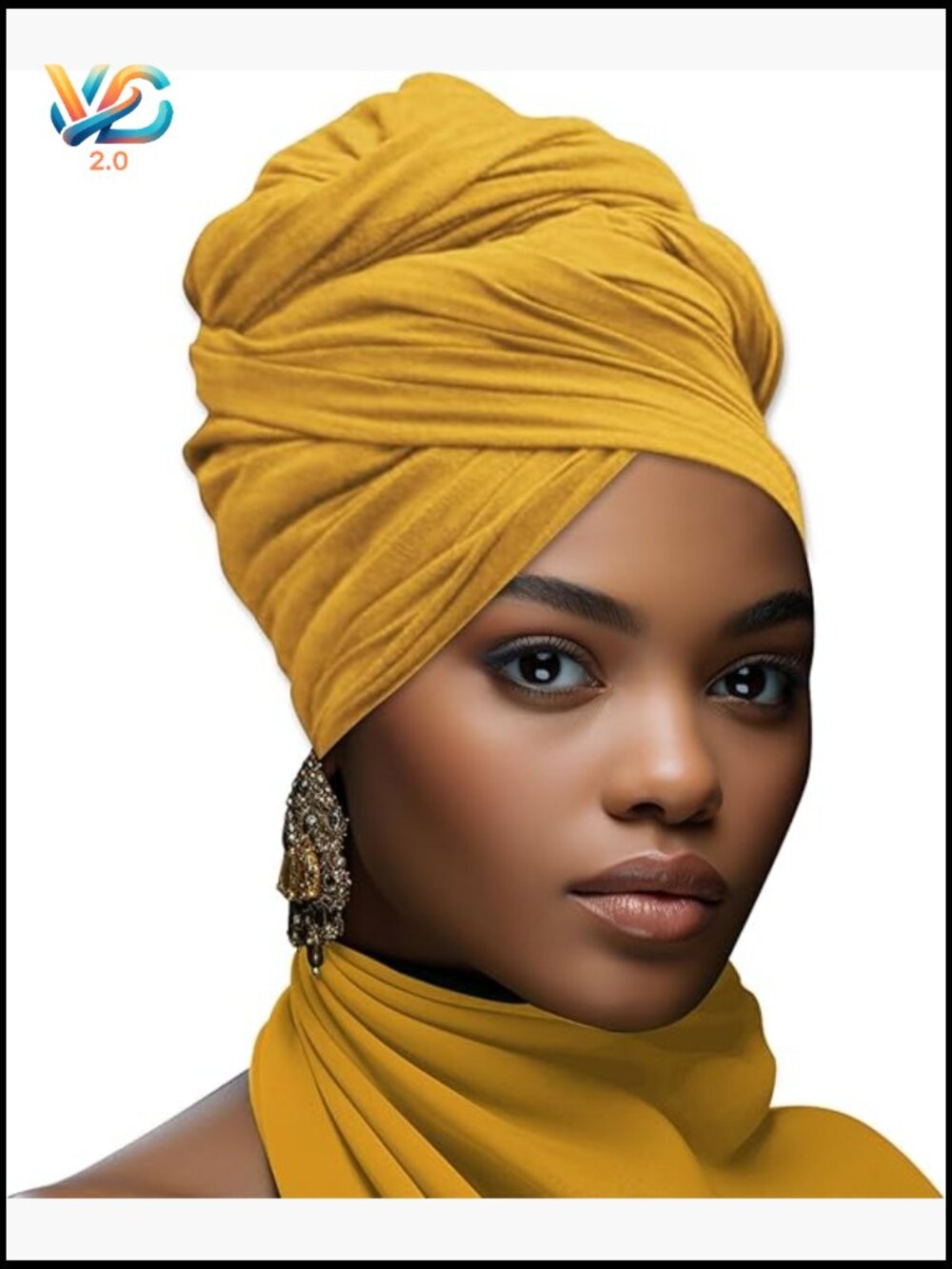 Stretchy Jersey Turban Headwrap Long Tube Scarf Fashionable Headband